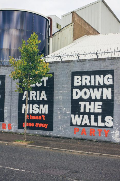 Belfast Black Cab Mural Peace Wall