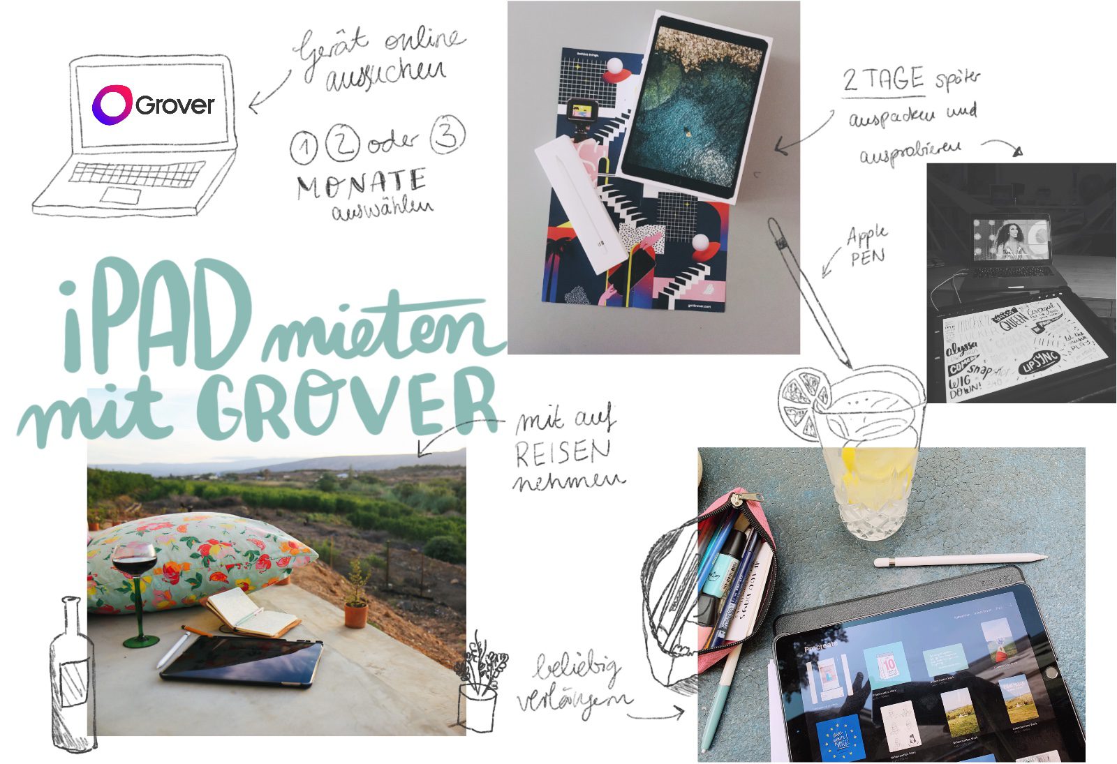 iPad mieten mit Grover Test illustration Geräte