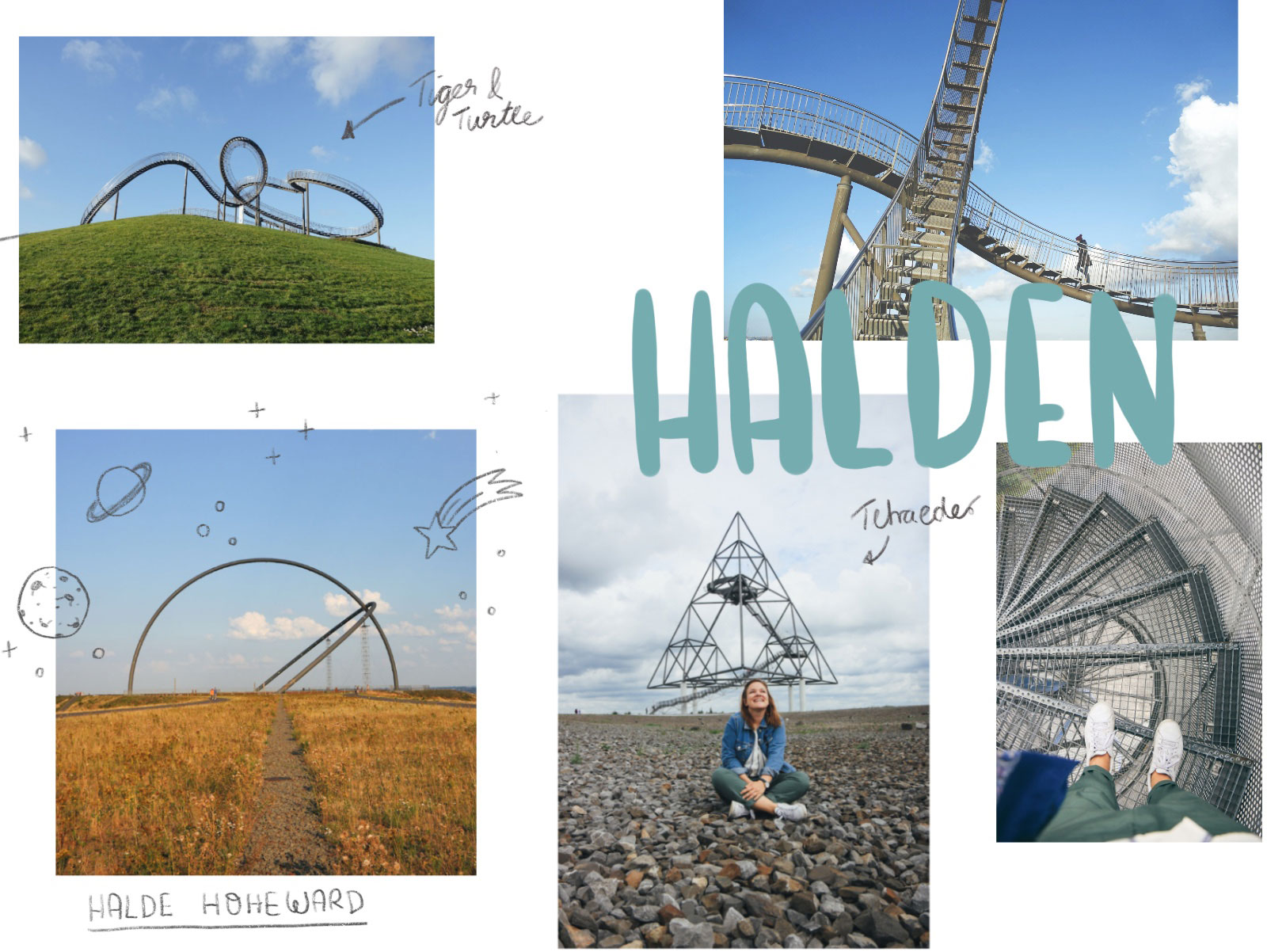 Halden im Ruhrgebiet Landmarken Ausflugsziele Ruhrpott Tetraeder Tiger&Turtle Hoheward