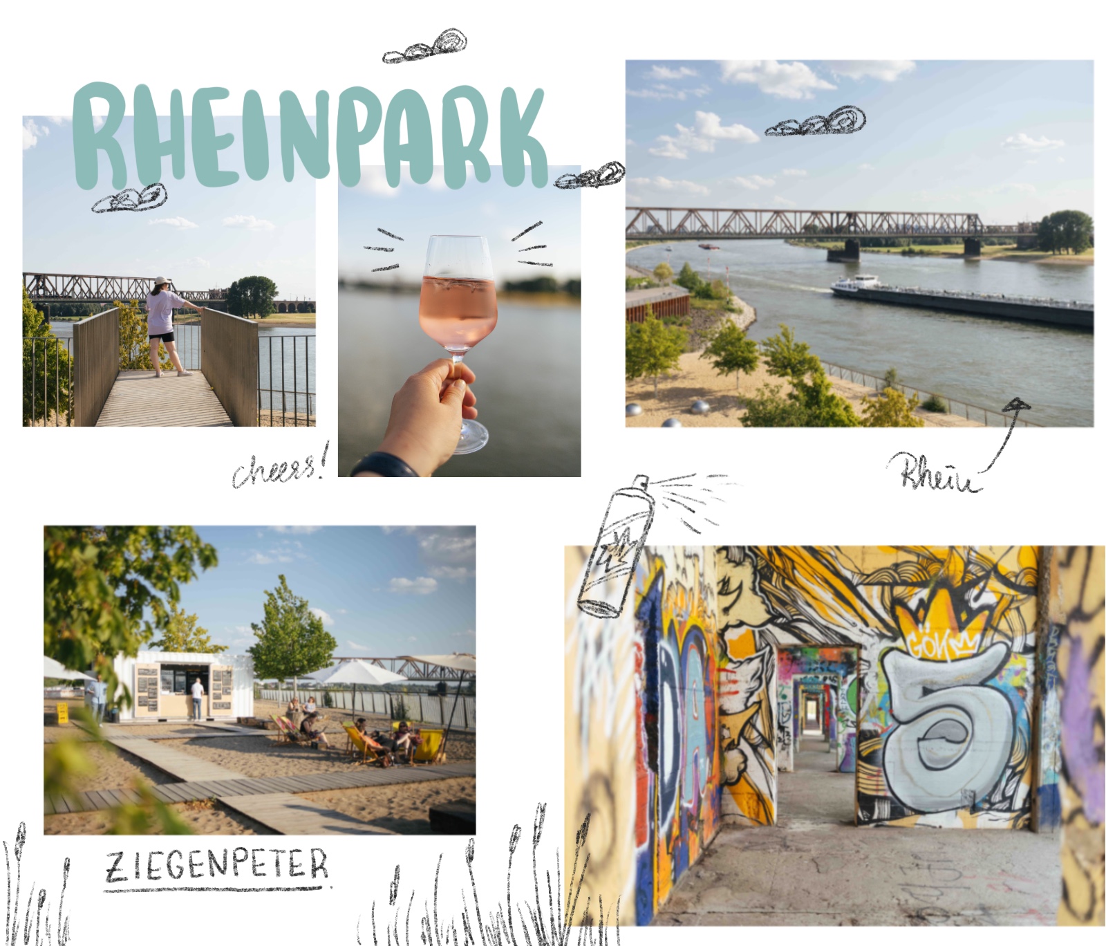 Städtereise Duisburg Ausflugstipp Rheinpark mit Ziegenpeter Biergarten
