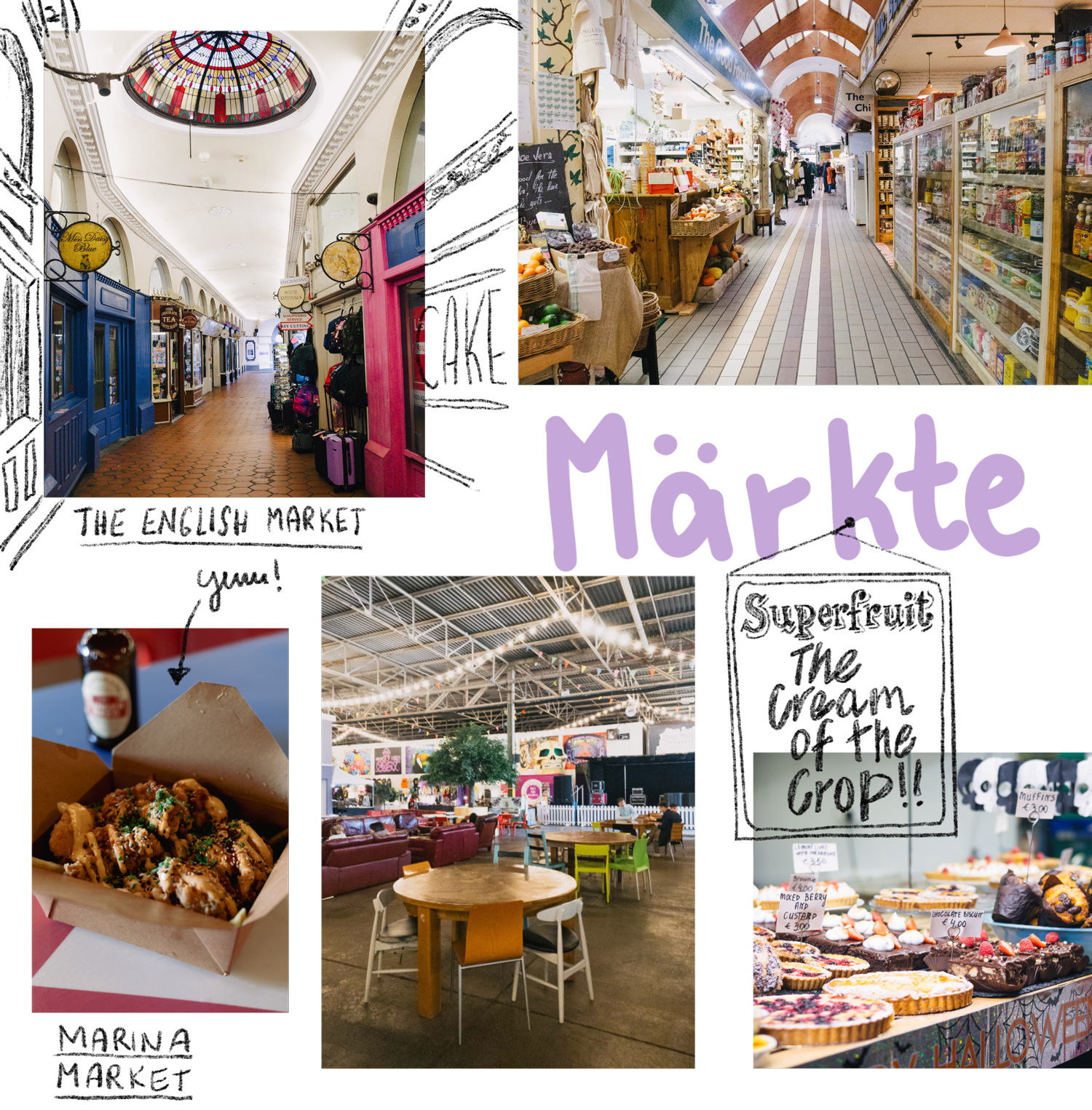Markthallen in Cork Irland - The English market und Marina Market
